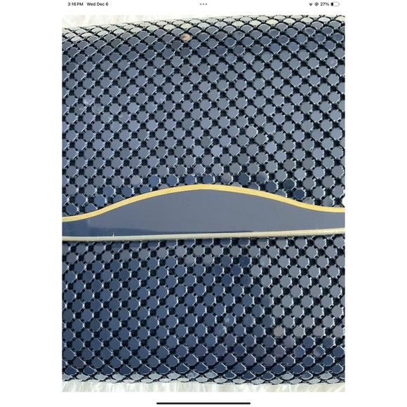Marlo Metal Mesh Evening Bag Vintage Purse Navy Blue Crossbody/Shoulder READ - Picture 5 of 9